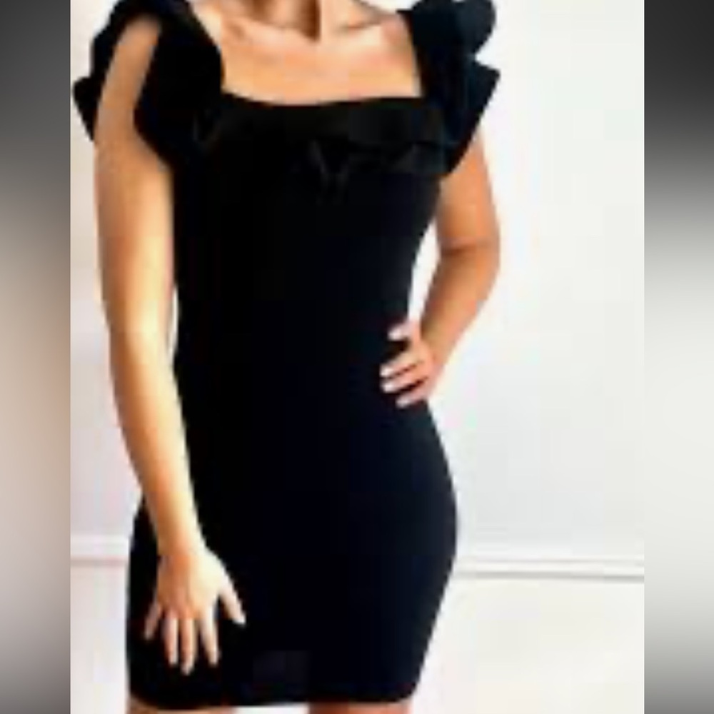 Elegant Off-Shoulder Black Dress